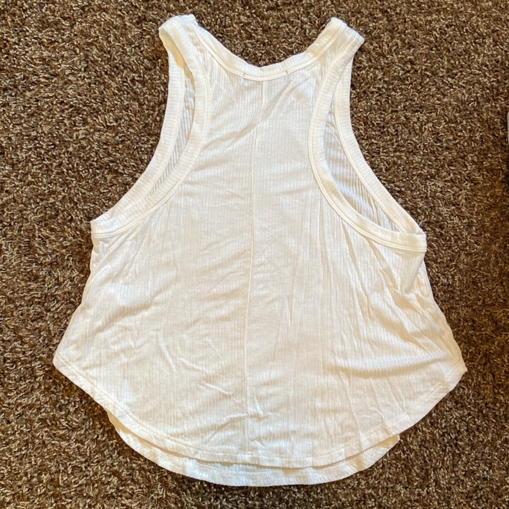 Lulu's White Ribbed Tank Top - Picture 3 of 3